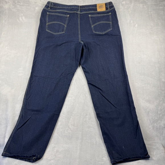 Liberty Blues Dark Wash Denim Jeans Elastic Waist Tall Size 46 x 40 - Picture 2 of 16